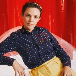 Shot Through the Heart Hand Embroidered Navy Shirt